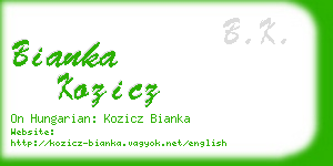 bianka kozicz business card
